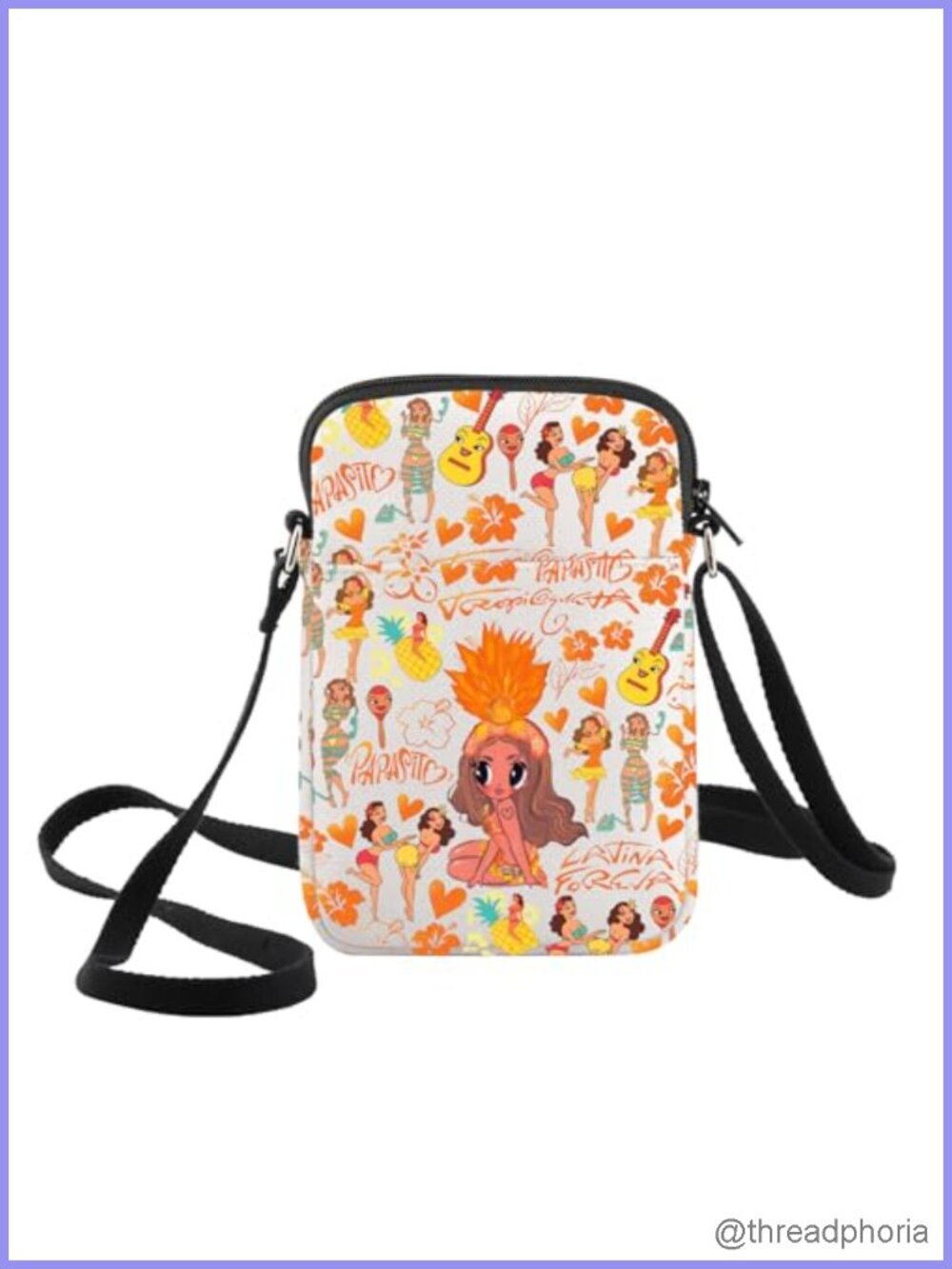 Canvas Latin Singer Crossbody Bag Music Lover Gift Concert Shoulder Bag